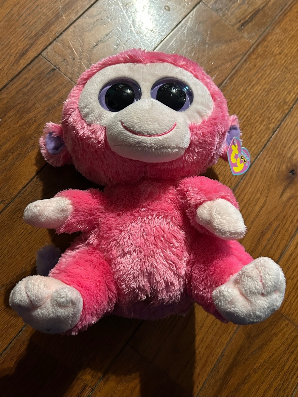 Ty Beanie Boos Razberry Pink Monkey w/ Tags
